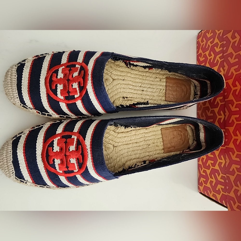 Tory Burch Stripe A-line Espadrille